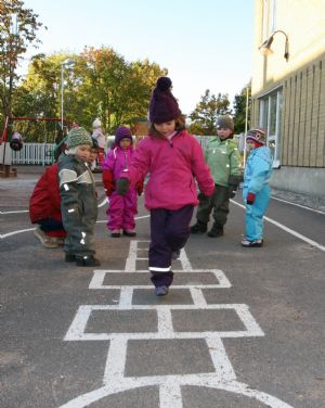 Children play at a kindergarten in Finland, on October 15, 2009.