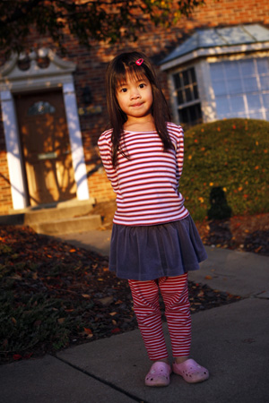 Hannah Wong poses for a photo in Virginia, the United States, on November 3, 2009.