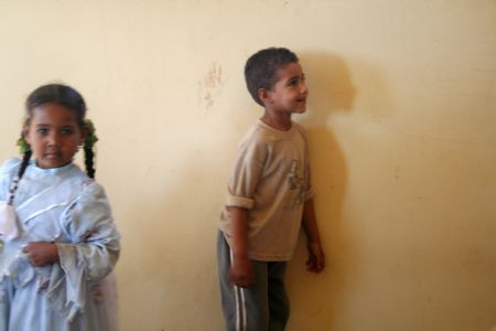 Mohammed (R), younger brother of Mony Omar Rageh, is seen in this photo taken on October 23, 2009 in Siwa, Egypt.