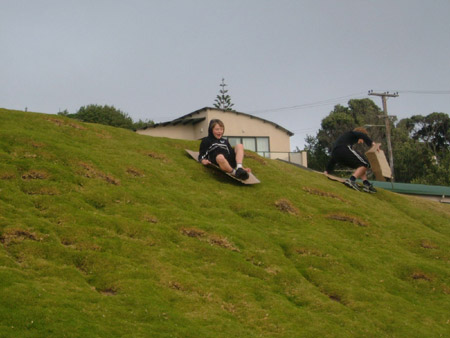 The picture shows my 8-year-old brother amusing himself on a piece of lawn. Children in New Zealand like to be close to nature. My name is Maria and I was born on July 8, 1998 to a family of five. I am a primary school pupil at Hart. I love reading very much.