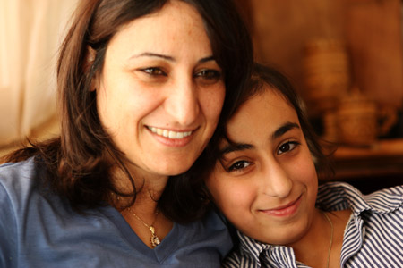 Photo taken on November 8, shows Tala Nasser Ramadan and her mother. 