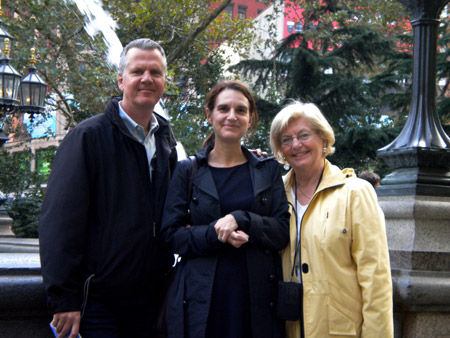 I am Benjamin Towell-Poddubiuk, eight years old. I live in Montreal, Canada. This is a picture of my father Mark, my mother Jennifer and my grandma Jean taken in Montreal on October 11, 2009.