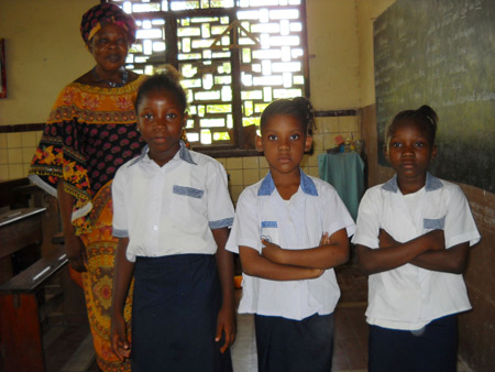 Chikand Kalasa&apos;s teacher and classmates. 