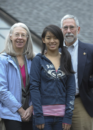 Photo taken on November 3, 2009 shows a family photo of Hanna Rudolph and her parents in Portland, Oregon, the United States. 