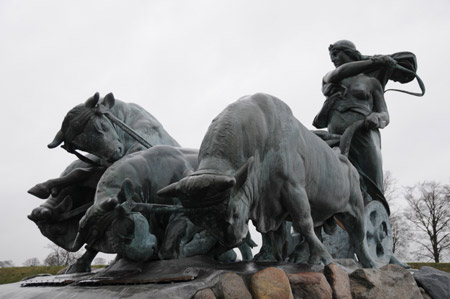 Photo taken on November 22, 2009 shows the Gefion Fountain in Copenhagen, capital of Denmark. The United Nations climate summit is scheduled from December 7 to December 18 in Copenhagen.