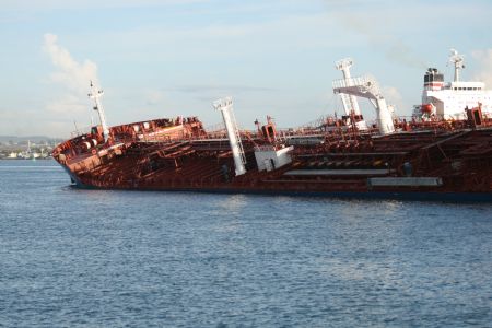 Tiled Oil Tanker Saved From Sinking On Indian Ocean En