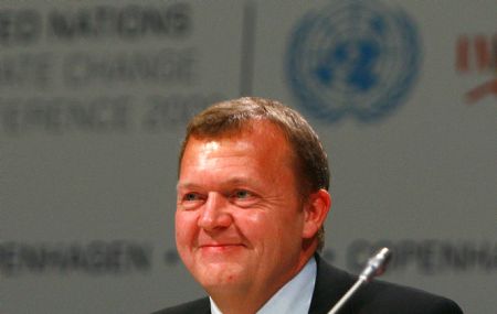 Danish Prime Minister Lars Lokke Rasmussen attends the opening of the United Nations Climate Change Conference 2009, also known as COP15, at the Bella center in Copenhagen December 7, 2009.