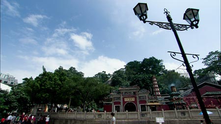 Photo taken in January 2009 shows the A-Ma Temple in Macao Special Administrative Region (SAR) in south China. The 10th anniversary of Macao's return to the motherland will fall on December 20 this year.