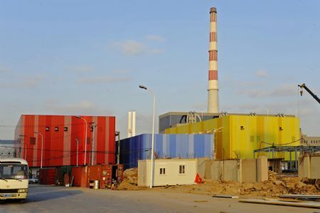 The photo taken on December 26, 2009 shows a part of the Urban Best Practices Area under construction for 2010 Shanghai World Expo in the Puxi zone of World Expo Park in east China&apos;s Shanghai Municipality. 