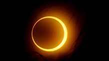 An annular eclipse is observed in Zhengzhou, capital of central China's Henan Province, January 15, 2010.