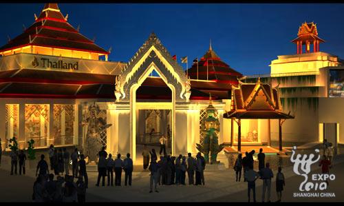 an artist's rendition of the Thailand Pavilion