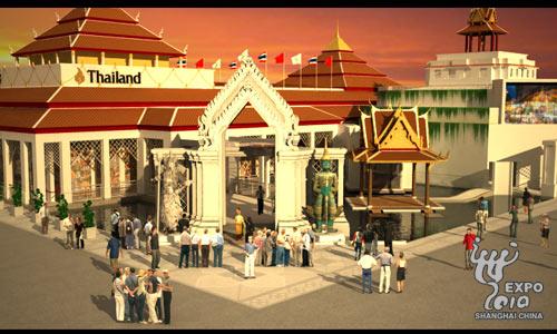 an artist's rendition of the Thailand Pavilion