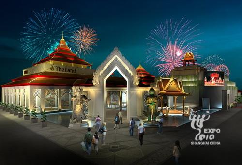 an artist's rendition of the Thailand Pavilion