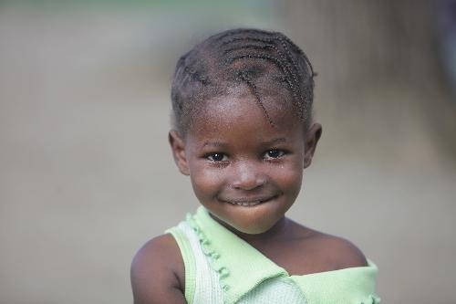 A child plays in an orphanage in Port-au-Prince, capital of Haiti, January 19, 2010. 