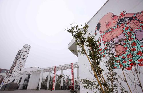 The picture taken on January 30, 2010 shows a view of the newly-completed charity school in Mianzhu City, southwest China's Sichuan Province. 