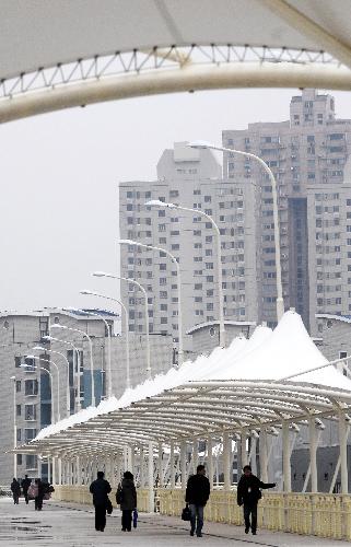 The photo taken on February 3, 2010 shows a corridor equipped with energy-saving LED lights in the 2010 World Expo Site in east China's Shanghai Municipality. 