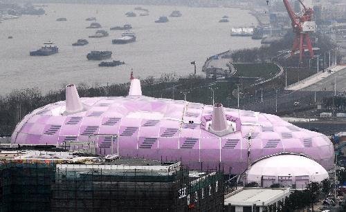 Photo taken on February 3, 2010 shows the Japan Pavilion in the Shanghai World Expo Park in east China's Shanghai Municipality. 