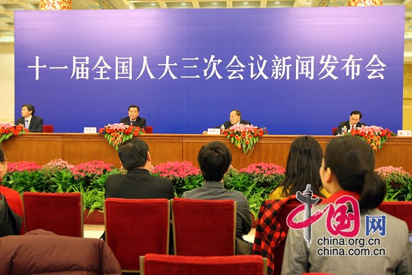 The Press Conference of the 3rd session of the 11th National People&apos;s Congress (NPC) is held at 11:00 AM, March 4th, 2010 at the Central Hall of the Great Hall of People. 