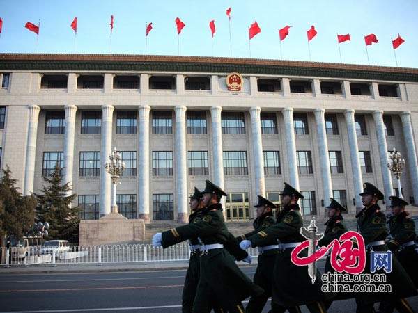 The 11th National People&apos;s Congress (NPC), the top legislature of China, starts its third session at the Great Hall of the People in Beijing at 9:00 AM Friday. Premier Wen Jiabao delivers a report on the work of the government at the opening meeting. .