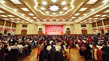 Photo taken on March 8, 2010 shows the venue of a reception organized by All-China Women's Federation for women from China and abroad to mark the 100th anniversary of the International Women's Day, at the Great Hall of the People in Beijing, capital of China, March 8, 2010.
