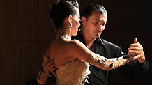 Actors perform Tango at Argentina Pavilion in the World Expo Park in Shanghai, east China, on May 5, 2010.