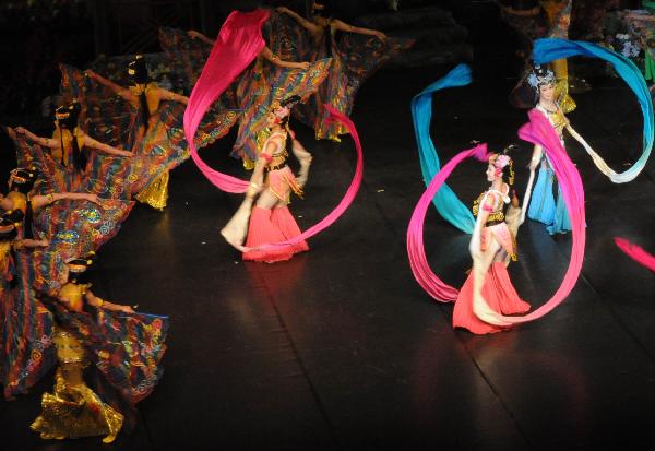 Actors from the Phibada Opera Troupe of the Democratic People's Republic of Korea (DPRK) perform 'A Dream of Red Mansions' in Beijing, capital of China, May 6, 2010.