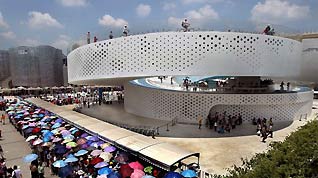 Visitors queue up to enter Denmark Pavilion in the World Expo Park in Shanghai, east China, on June 5, 2010. More than 10 million people have visited the Shanghai World Expo since its opening on May 1, the event's organizers said Saturday.