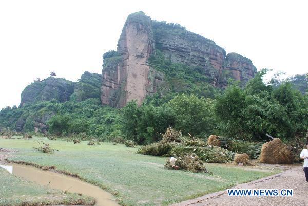 Photo taken on June 21, 2010 shows the Longhushan scenery spot swept by floods in Yingtan of east China's Jiangxi Province.