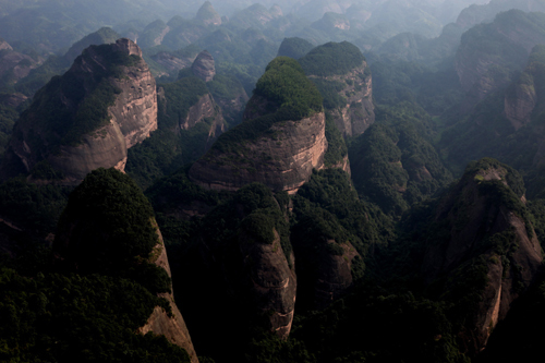 Photo taken on July 13, 2010 shows the scenery of Mountain Langshan in south China's Hunan Province.