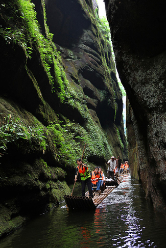 File photo taken on May 18, 2009 shows the scenery of Danxia Landform in Taining in southeast China's Fujian Province.