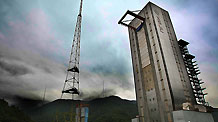 Reporters gather at Xichang Satellite Launch Center to cover the launch of Chang'e II satellite, in southwest China's Sichuan Province on Tuesday, Sep.28, 2010.