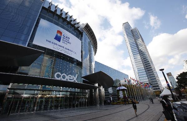 Photo taken on Nov. 9, 2010 shows the Convention and Exhibition Center (COEX) in Seoul, capital of the Republic of Korea (ROK).