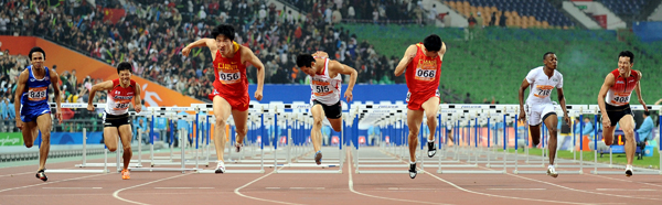 Liu Xiang wins men's 110m hurdles gold at Asiad