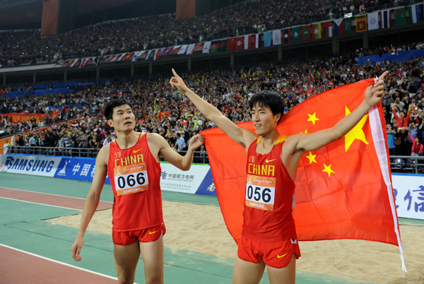 Liu Xiang wins men's 110m hurdles gold at Asiad