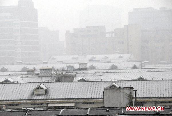 Photo taken on Dec. 15, 2010 shows snow-covered roofs in Hangzhou, capital of east China's Zhejiang Province. 