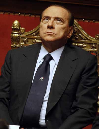 Italian Prime Minister Silvio Berlusconi attends a session at the Senate in Rome December 14, 2010. Italian Prime Minister Silvio Berlusconi Tuesday won a confidence vote in the Senate. [Xinhua]