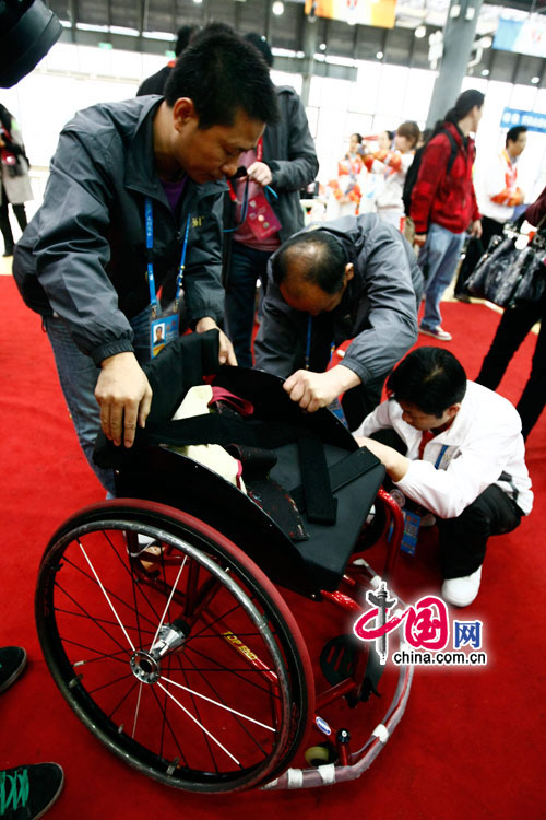 The Wheelchair Repair Center in the Athletes&apos; Village 