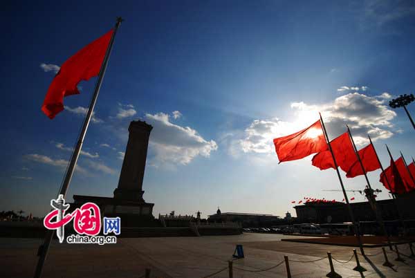 The annual session of National People&apos;s Congress (NPC), the country&apos;s top legislature, and the Chinese People&apos;s Political Consultative Conference (CPPCC) are convened at the Great Hall of the People on the Tian’anmen Square in Beijing from March 3 to 14, 2011.