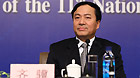 Qi Ji, vice minister of House and Urban-Rural Construction, attends a news conference of the Fourth Session of the 11th National People's Congress (NPC) focusing on indemnificatory housing construction and regulation of the real estate market in Beijing, capital of China, March 9, 2011.