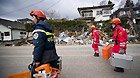 Members of the Chinese International Search and Rescue Team (CISAR) work at the quake-shaken Ofunato city in Iwate prefecture, Japan, March 15, 2011.