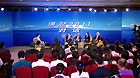 Fidel Valdez Ramos, former Boao Forum for Asia (BFA) Chairman of Board of Directors and former President of Philippines, Long Yongtu, former BFA Secretary General, and other guests attend a dialogue programme in Boao, south China's Hainan Province, April 13, 2011.