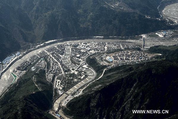 The bird's eye-view photo taken on April 10, 2011 shows part of the rural area in southwest China's Sichuan Province.