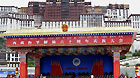 Photo taken on July 19, 2011 shows the venue of the celebration conference marking the 60th anniversary of Tibet's peaceful liberation, in Lhasa, capital of southwest China's Tibet Autonomous Region.