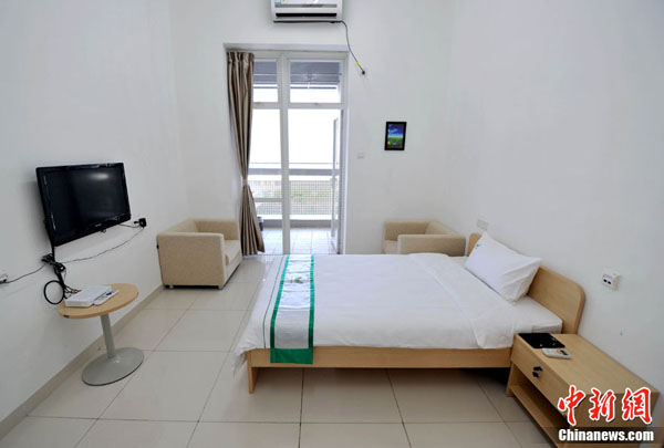 Shenzhen Universiade Village dormitory room. The 26th World University Games will begin in Shenzhen, Guangdong Province, on Aug. 12. 