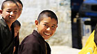 Young monks at Tashilhunpo Monastery in Xigaze Prefecture of Tibet Autonomous Region.