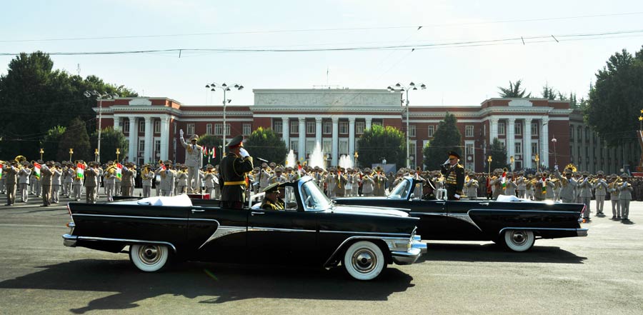 Tajikistan marked 20 years of independence on Friday, Sept. 9, 2011. Samani Square in the nation&apos;s capital, Dushanbe, was the site of a military parade and mass rallies, where people danced and sang to celebrate the country&apos;s achievements. 