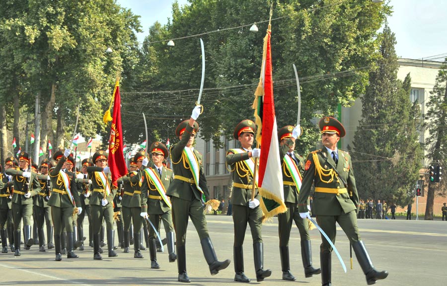 Tajikistan marked 20 years of independence on Friday, Sept. 9, 2011. Samani Square in the nation&apos;s capital, Dushanbe, was the site of a military parade and mass rallies, where people danced and sang to celebrate the country&apos;s achievements. 