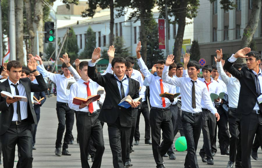 Tajikistan marked 20 years of independence on Friday, Sept. 9, 2011. Samani Square in the nation&apos;s capital, Dushanbe, was the site of a military parade and mass rallies, where people danced and sang to celebrate the country&apos;s achievements. 