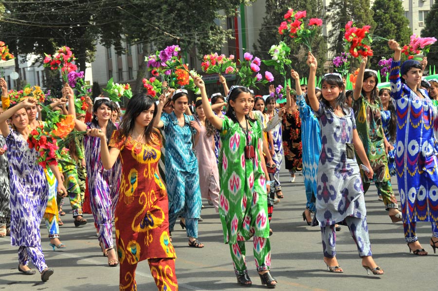 Tajikistan marked 20 years of independence on Friday, Sept. 9, 2011. Samani Square in the nation&apos;s capital, Dushanbe, was the site of a military parade and mass rallies, where people danced and sang to celebrate the country&apos;s achievements. 