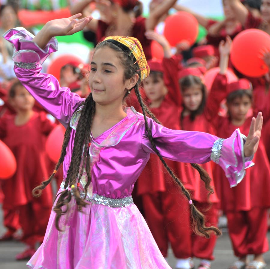 Tajikistan marked 20 years of independence on Friday, Sept. 9, 2011. Samani Square in the nation&apos;s capital, Dushanbe, was the site of a military parade and mass rallies, where people danced and sang to celebrate the country&apos;s achievements. 